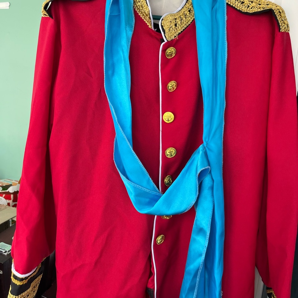 Small Men’s ( or XL Kids) Princess Charming Costume Jacket with Detachable Sash